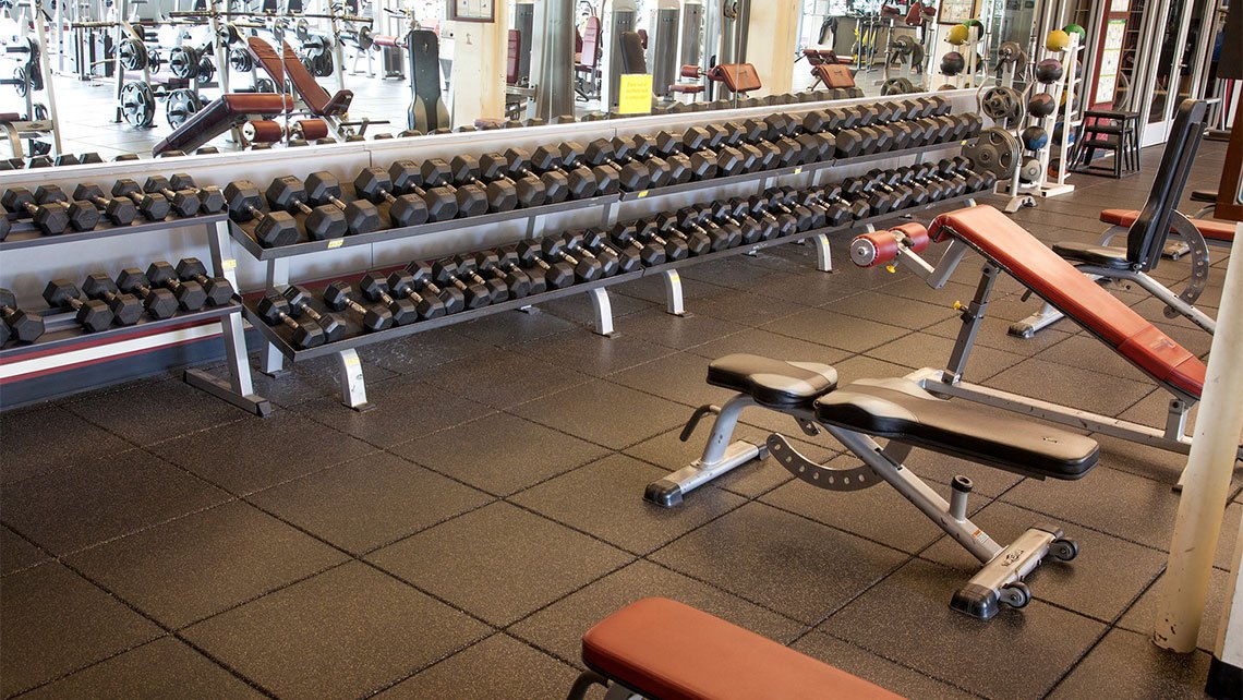 Life Fitness Center Free Weights Area